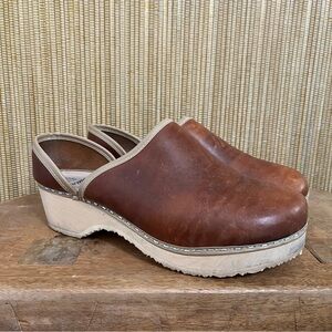 Talla Hand-made Mitsumaru Leather Clogs 37